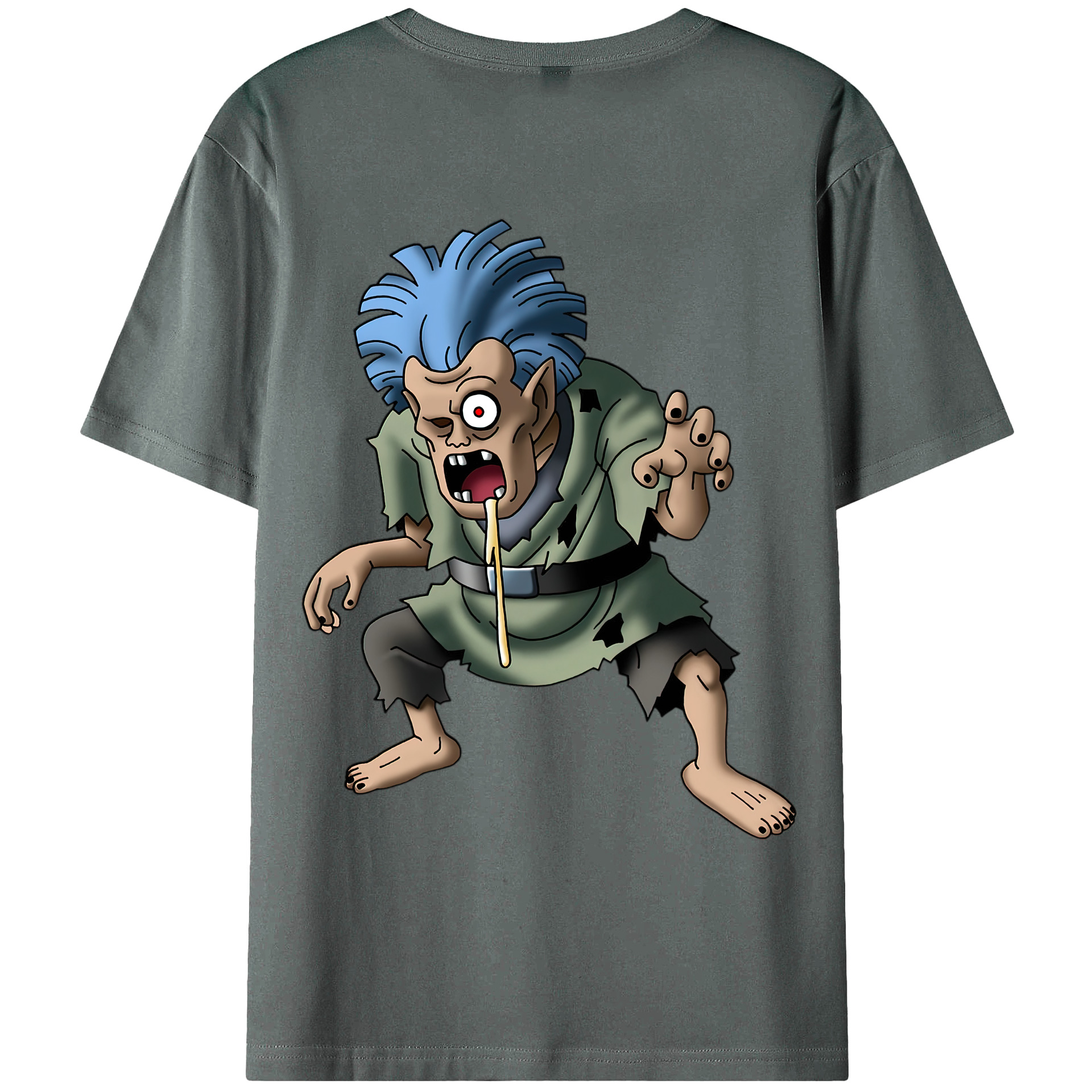 （画像用） ドラゴンクエスト Doragon Kuesuto Dragon Quest 綿100％ メンズ半袖Tシャツ（バックプリント） 通気性
